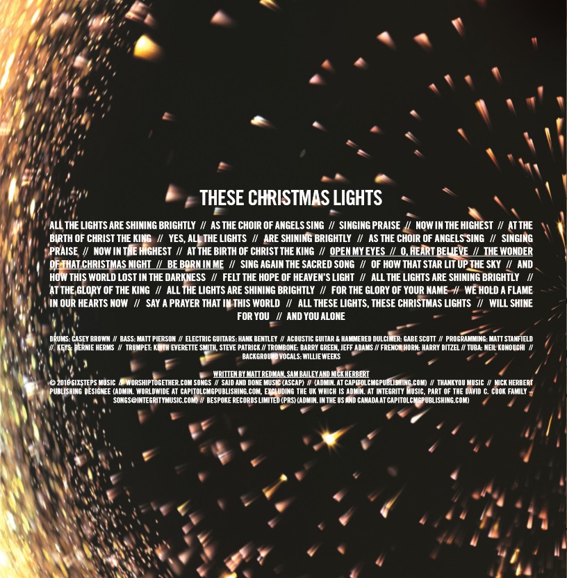 [이벤트30%]Matt Redman - These Christmas Lights (CD)